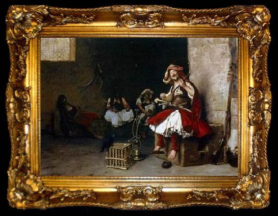 framed  unknow artist Arab or Arabic people and life. Orientalism oil paintings 178, ta009-2